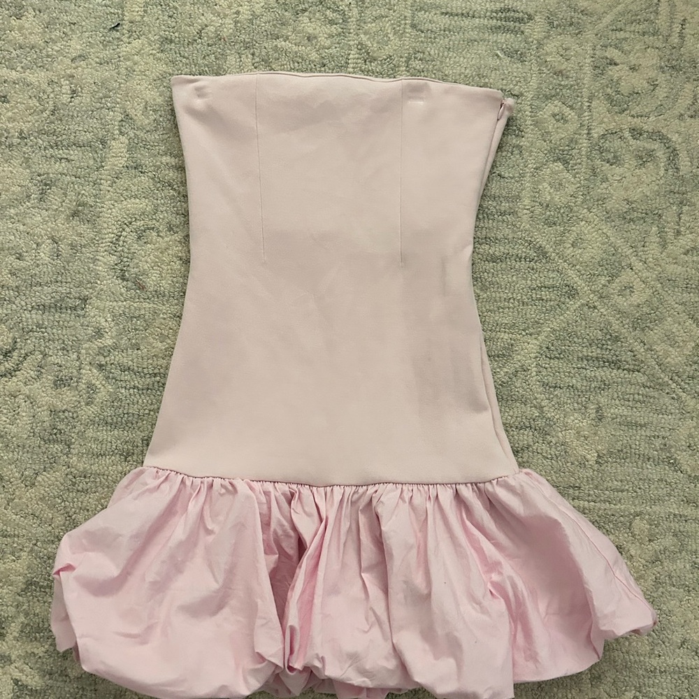 Zara Strapless Dress with Ruffled Hem